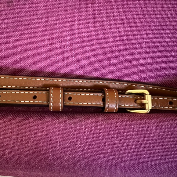 Tory Burch Perry Bombe Shearling Mini Bag in Classic Cuoio - Picture 11 of 13